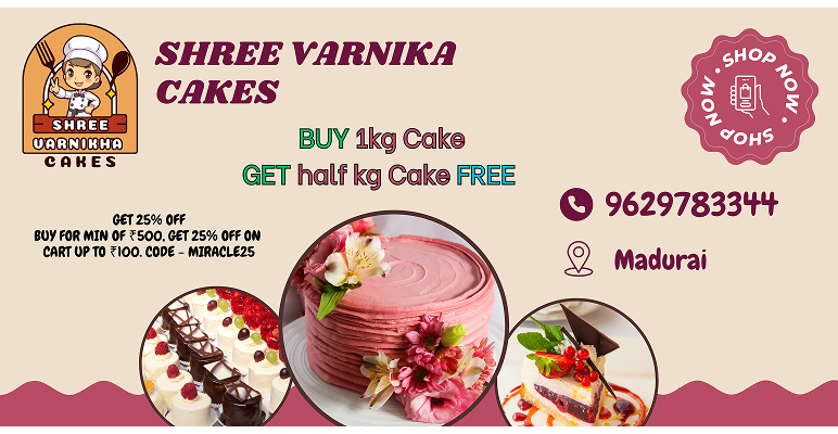 Shree Varnikha Cake online order in Madurai